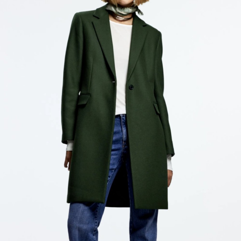 Zara Manteco Menswear Style Wool Coat (NWT)